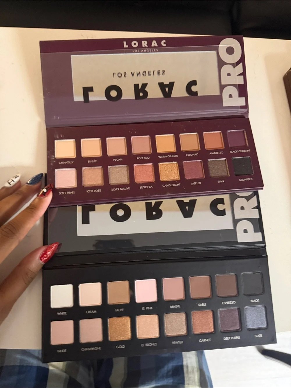 2 LORAC Duo Eyeshadow Palettes — Plum & Black